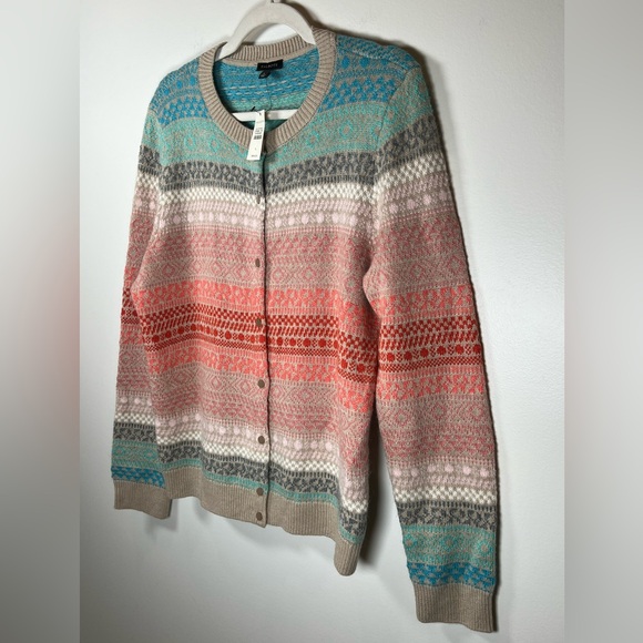 Talbots Multicolor Striped Cardigan - Picture 2 of 10